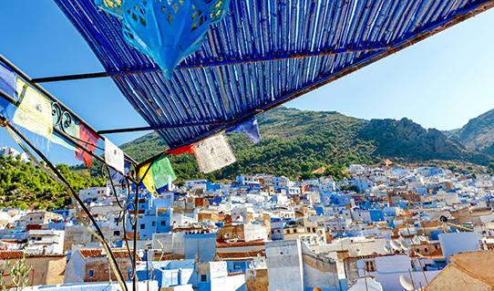 Panoramic view on Chefchaouen.
